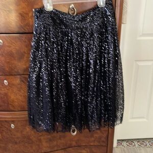 Black sequin skirt